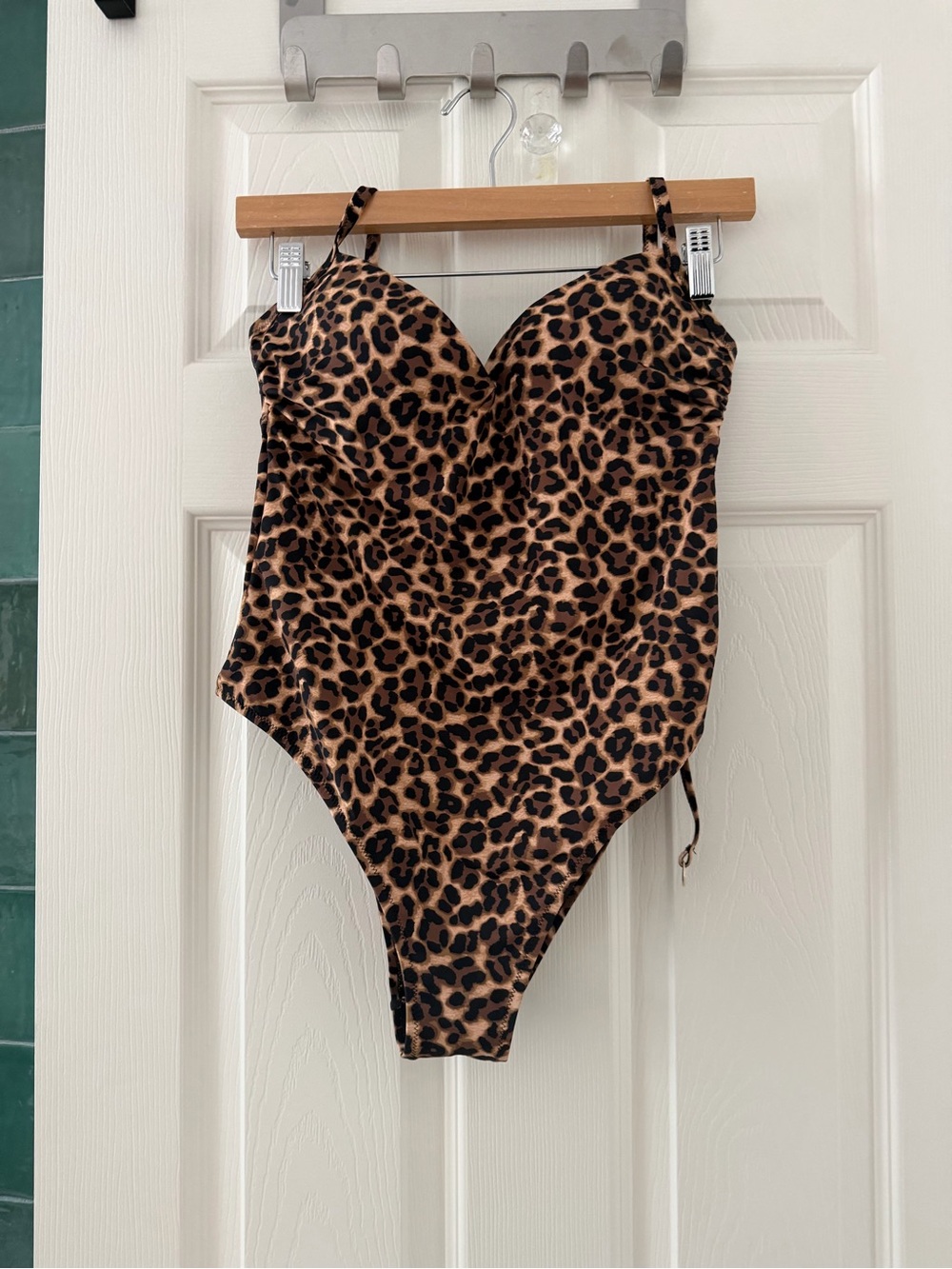 Victoria's Secret Girls' Leopard Print One-Piece Swimsuit - Brown & Black